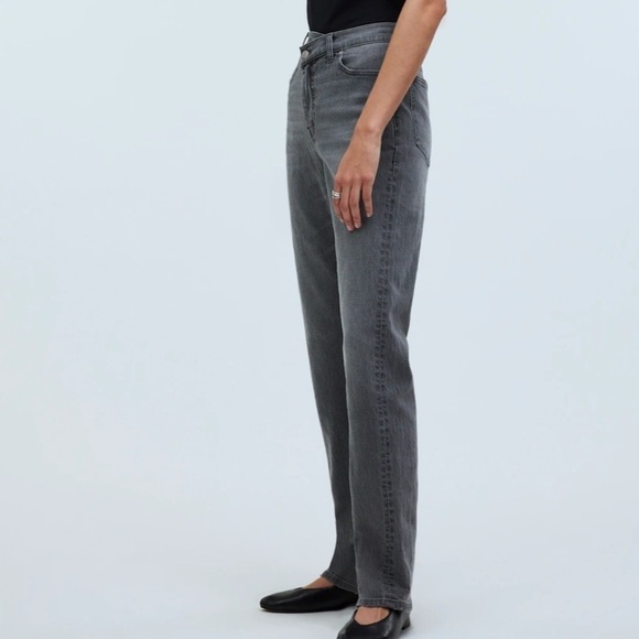 Madewell The '90s Straight Jean in Burwick Wash: Cross-Tab Edition burwick - Picture 3 of 6